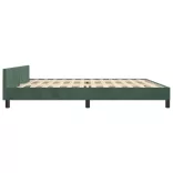 sötétzöld bársony ágykeret matrac nélkül 200x200 cm