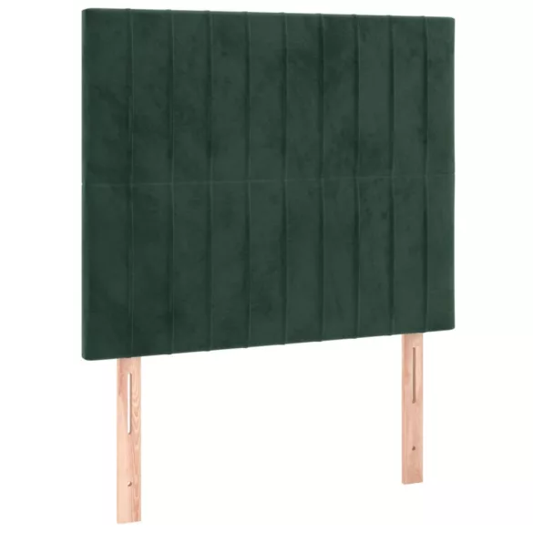 sötétzöld bársony ágykeret matrac nélkül 80 x 200 cm