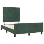 sötétzöld bársony ágykeret matrac nélkül 120 x 200 cm