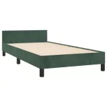 sötétzöld bársony ágykeret matrac nélkül 80 x 200 cm