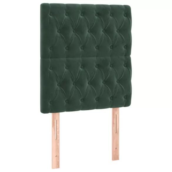 sötétzöld bársony ágykeret matrac nélkül 80 x 200 cm