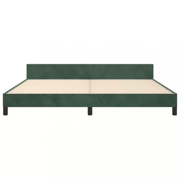 sötétzöld bársony ágykeret matrac nélkül 200x200 cm