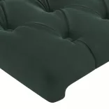 sötétzöld bársony ágykeret matrac nélkül 200x200 cm