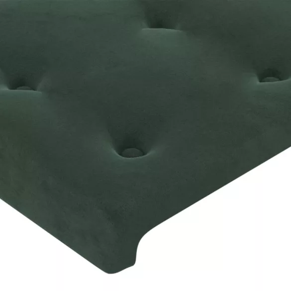 sötétzöld bársony ágykeret matrac nélkül 100x200 cm