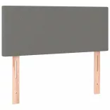 sötétszürke szövet rugós ágy matraccal 80 x 200 cm