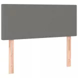 sötétszürke szövet rugós ágy matraccal 90x190 cm