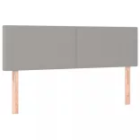 világosszürke szövet rugós ágy matraccal 140 x 190 cm