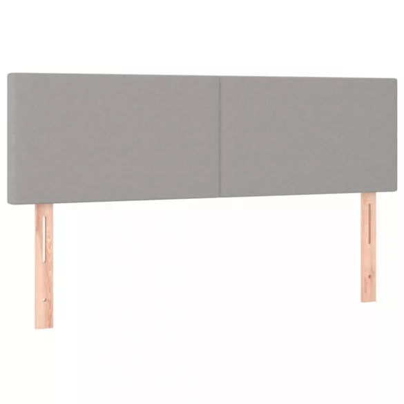 világosszürke szövet rugós ágy matraccal 140 x 190 cm