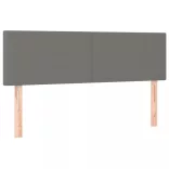 sötétszürke szövet rugós ágy matraccal 140 x 190 cm