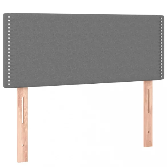 sötétszürke szövet rugós ágy matraccal 90 x 200 cm