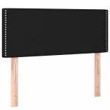 fekete szövet rugós ágy matraccal 100 x 200 cm