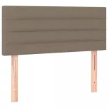 tópszínű szövet rugós ágy matraccal 80 x 200 cm