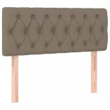 tópszínű szövet rugós ágy matraccal 90 x 190 cm