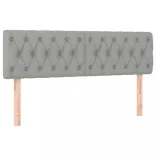 világosszürke szövet rugós ágy matraccal 140 x 190 cm