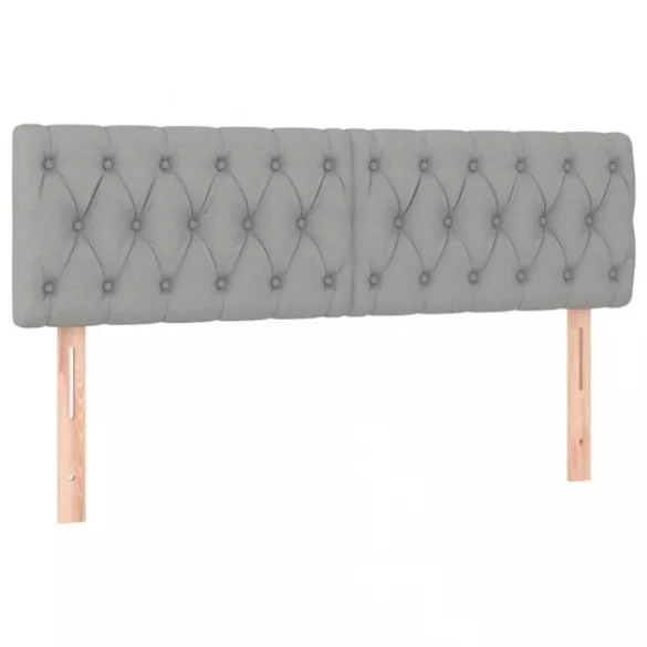 világosszürke szövet rugós ágy matraccal 140 x 190 cm