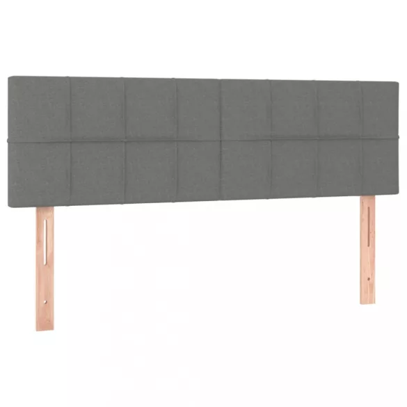 sötétszürke szövet rugós ágy matraccal 140 x 190 cm