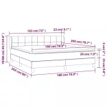 világosszürke szövet rugós ágy matraccal 180 x 200 cm