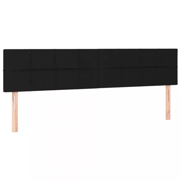 fekete szövet rugós ágy matraccal 200 x 200 cm