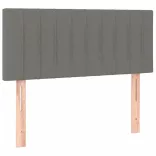 sötétszürke szövet rugós ágy matraccal 100 x 200 cm