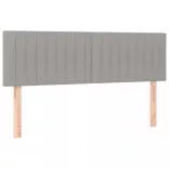 világosszürke szövet rugós ágy matraccal 140 x 200 cm