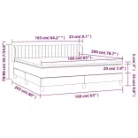 tópszínű szövet rugós ágy matraccal 160 x 200 cm
