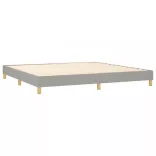 világosszürke szövet rugós ágy matraccal 200 x 200 cm