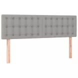 világosszürke szövet rugós ágy matraccal 140 x 190 cm