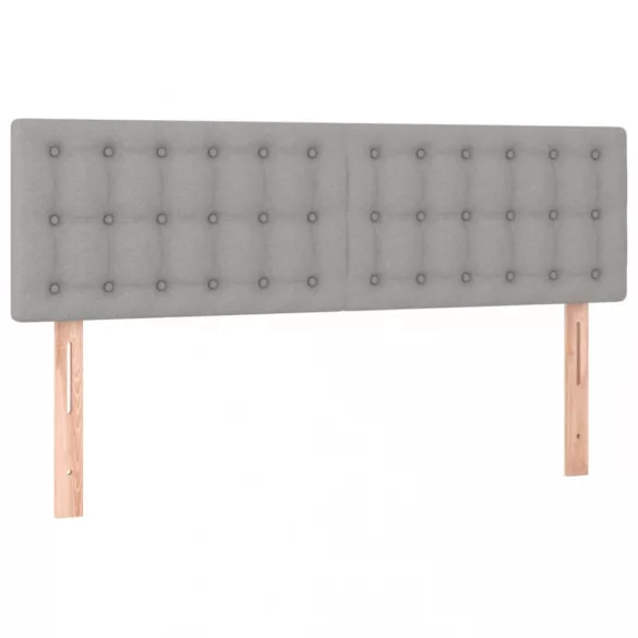 világosszürke szövet rugós ágy matraccal 140 x 190 cm