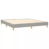 világosszürke szövet rugós ágy matraccal 180 x 200 cm