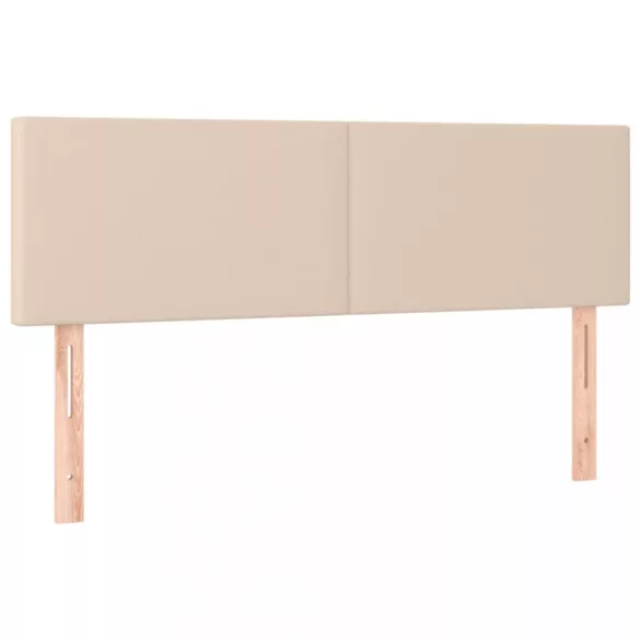 cappuccino színű műbőr rugós ágy matraccal 140 x 200 cm