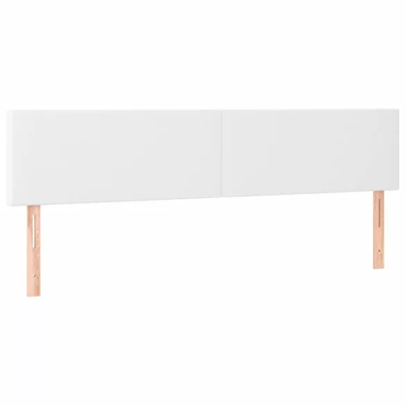 fehér műbőr rugós ágy matraccal 200 x 200 cm