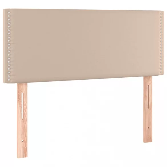 cappuccino színű műbőr rugós ágy matraccal 80 x 200 cm