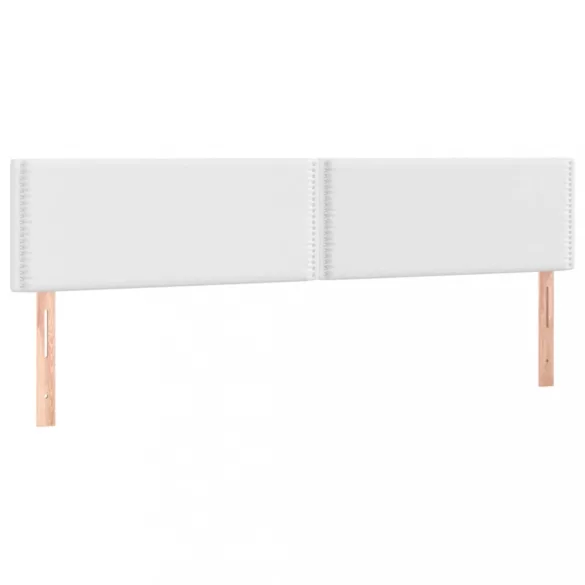 fehér műbőr rugós ágy matraccal 200 x 200 cm