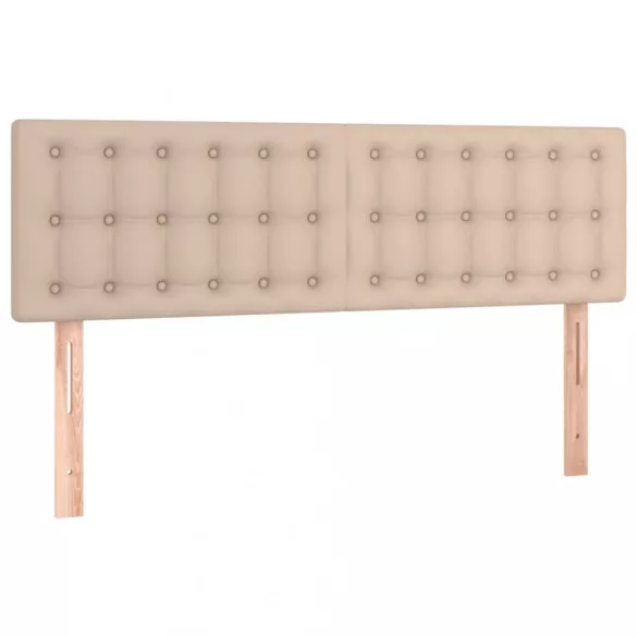 cappuccino színű műbőr rugós ágy matraccal 140 x 200 cm