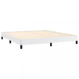 fehér műbőr rugós ágy matraccal 180 x 200 cm