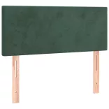 sötétzöld bársony rugós ágy matraccal 90x190 cm