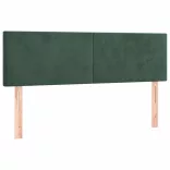 sötétzöld bársony rugós ágy matraccal 140x190 cm