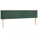 sötétzöld bársony rugós ágy matraccal 200x200 cm