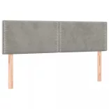 világosszürke bársony rugós ágy matraccal 140x190 cm