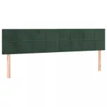 sötétzöld bársony rugós ágy matraccal 200x200 cm