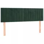 sötétzöld bársony rugós ágy matraccal 140x190 cm