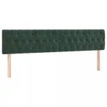 sötétzöld bársony rugós ágy matraccal 200x200 cm