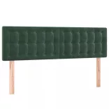 sötétzöld bársony rugós ágy matraccal 140x190 cm