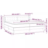 sötétzöld bársony rugós ágy matraccal 200x200 cm