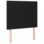 fekete szövet rugós ágy matraccal 90x200 cm