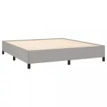 világosszürke szövet rugós ágy matraccal 160 x 200 cm