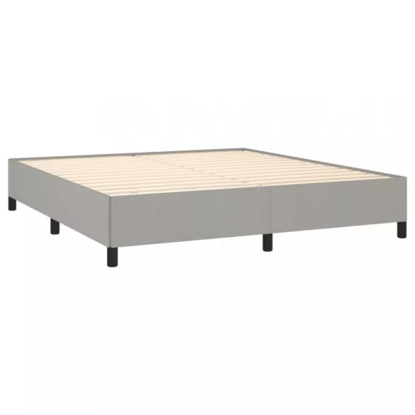 világosszürke szövet rugós ágy matraccal 160 x 200 cm