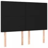fekete szövet rugós ágy matraccal 160x200 cm