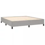 világosszürke szövet rugós ágy matraccal 180 x 200 cm