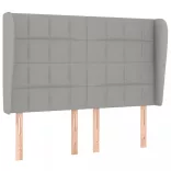 világosszürke szövet rugós ágy matraccal 140 x 200 cm